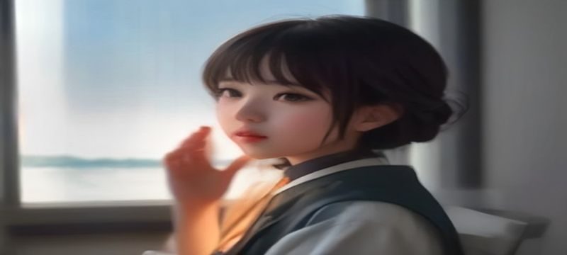 i社游戏AI少女场景截图，展示高精度3D角色在绿意盎然的岛屿环境中漫步，光影效果细腻逼真